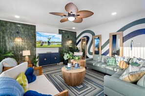 Smart TV, chimenea y videojuegos 
