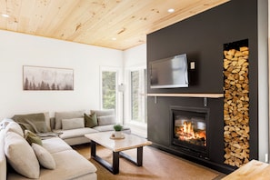 Smart TV, fireplace