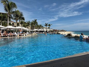 Outdoor pool, a heated pool