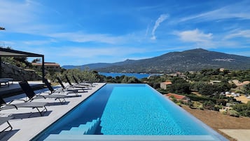 Piscine extérieure, piscine chauffée