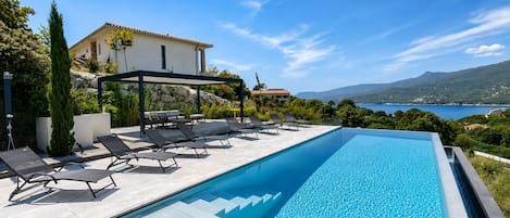 Piscine extérieure, piscine chauffée
