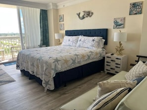 Desk, iron/ironing board, free WiFi, bed sheets - Bang For Your Buck Daytona Beach Ocean View Hotel Condo with Kitchen (Daytona Beach)
