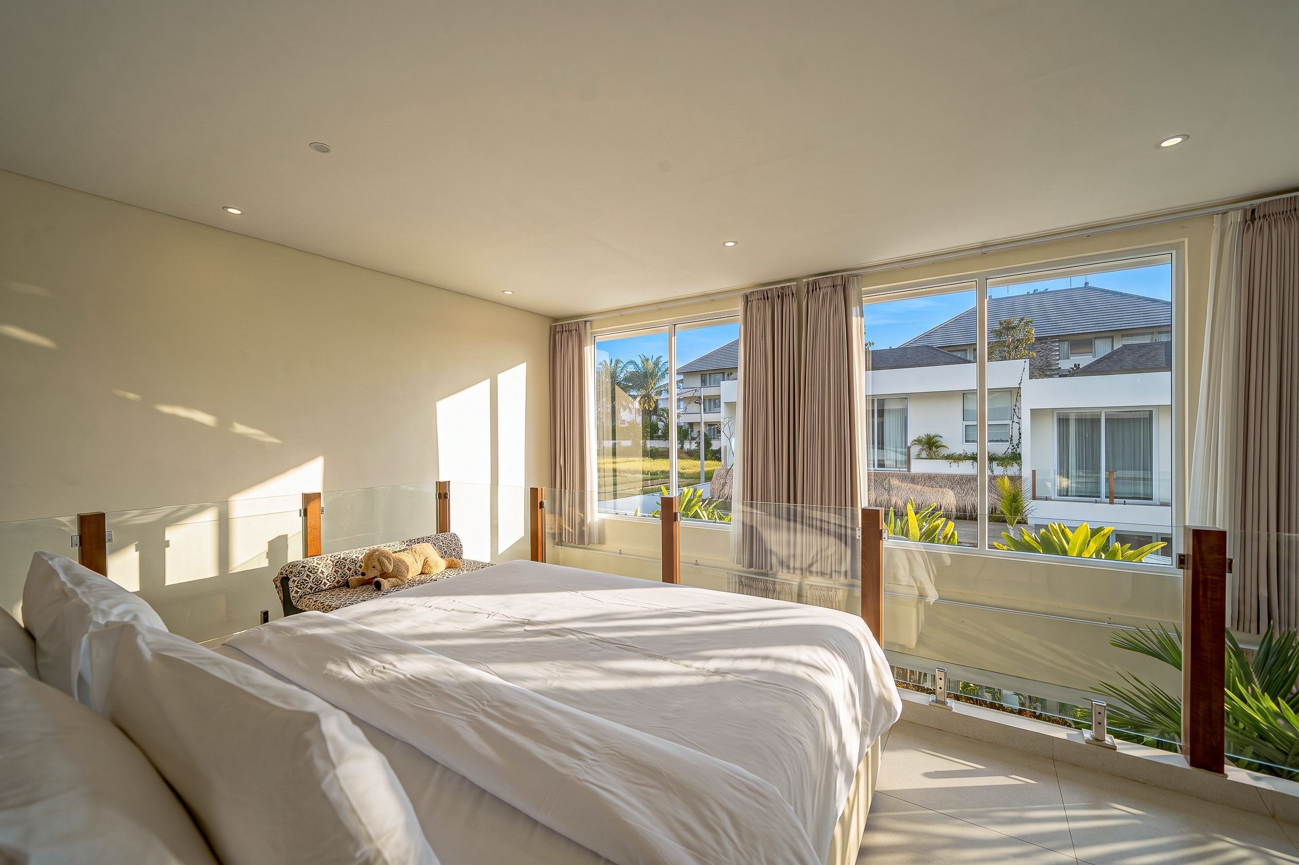 Vila Deluks, 1 kamar tidur, patio, pemandangan kolam renang | 1 kamar tidur, seprai katun Mesir, seprai premium, dan brankas