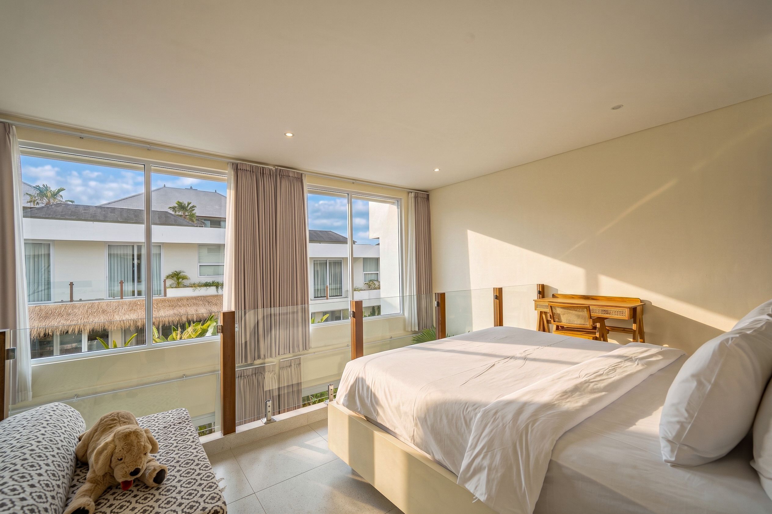 Deluxe Villa, 1 Bedroom, Patio, Pool View | 1 bedroom, Egyptian cotton sheets, premium bedding, in-room safe