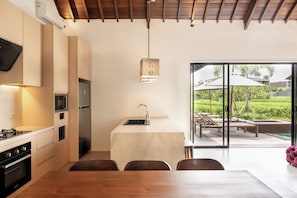Deluxe Villa, 4 Bedrooms, Private Pool, Pool View | Private kitchen | Coffee/tea maker, electric kettle, toaster, blender