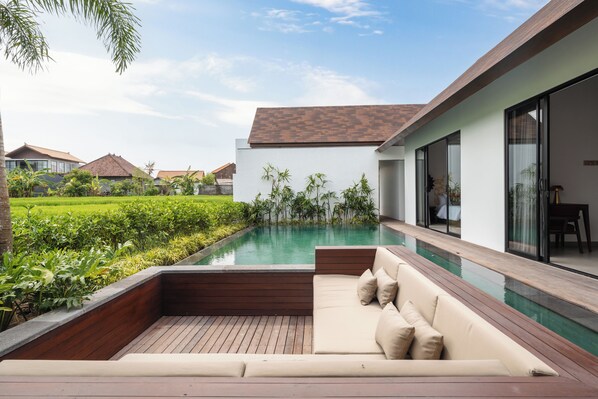Deluxe-villa - 4 soveværelser - privat pool - udsigt til pool | Udsigt fra værelset