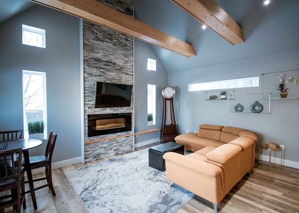 TV connectée, cheminée