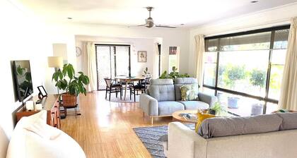 Minutes walk to stunning Mullaway beach. Huge house with swinging veranda chair.