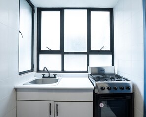 Réfrigérateur, micro-ondes, four, cafetière/bouilloire