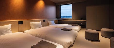 Kamar Twin Comfort, pemandangan sungai | Brankas, meja kerja, Wi-Fi gratis, dan seprai linen