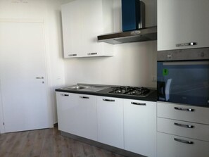 Fridge, stovetop, cookware/dishes/utensils