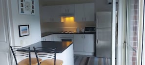 Microwave, oven, cookware/dishes/utensils