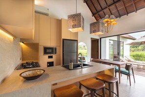 Deluxe Villa, 3 Bedrooms, Private Pool, Pool View | Private kitchen | Coffee/tea maker, electric kettle, toaster, blender - Rocca Bella Villa 2 by Alfred in Bali (Canggu)
