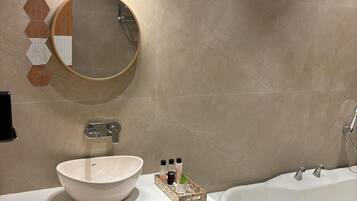 Towels, soap, toilet paper