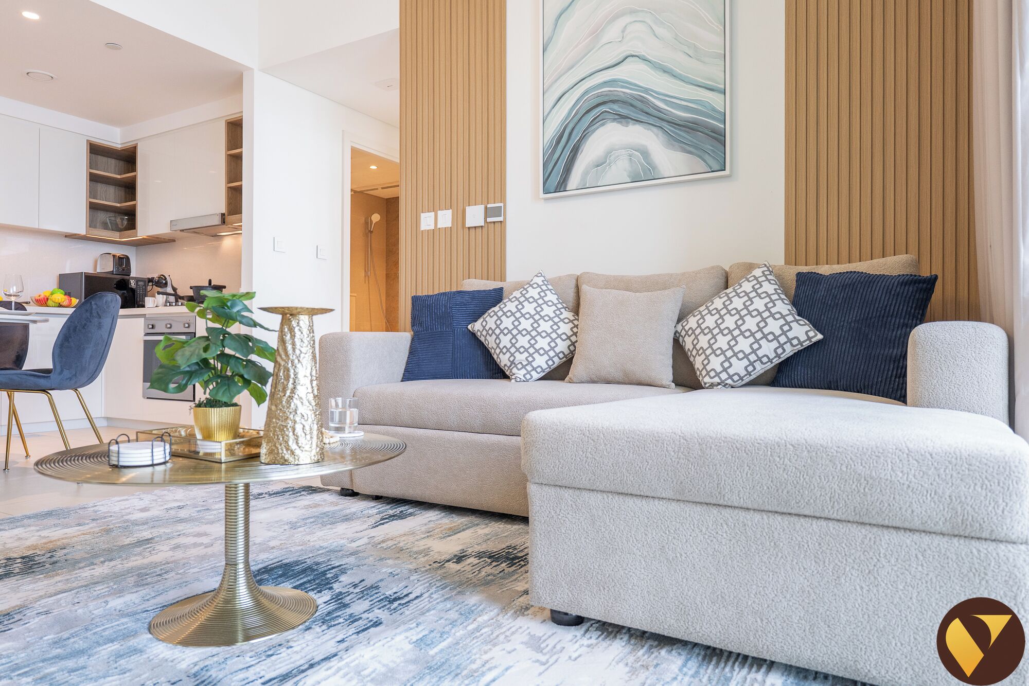 Appartement Luxe, vue ville | Coin séjour