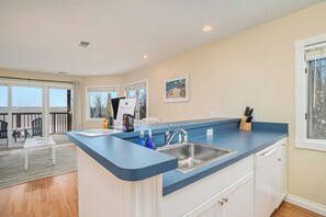 Fridge, microwave, oven, stovetop - Beachside 214 & 220 - Offering TWO Luxury Condos on the Beach (Traverse City)