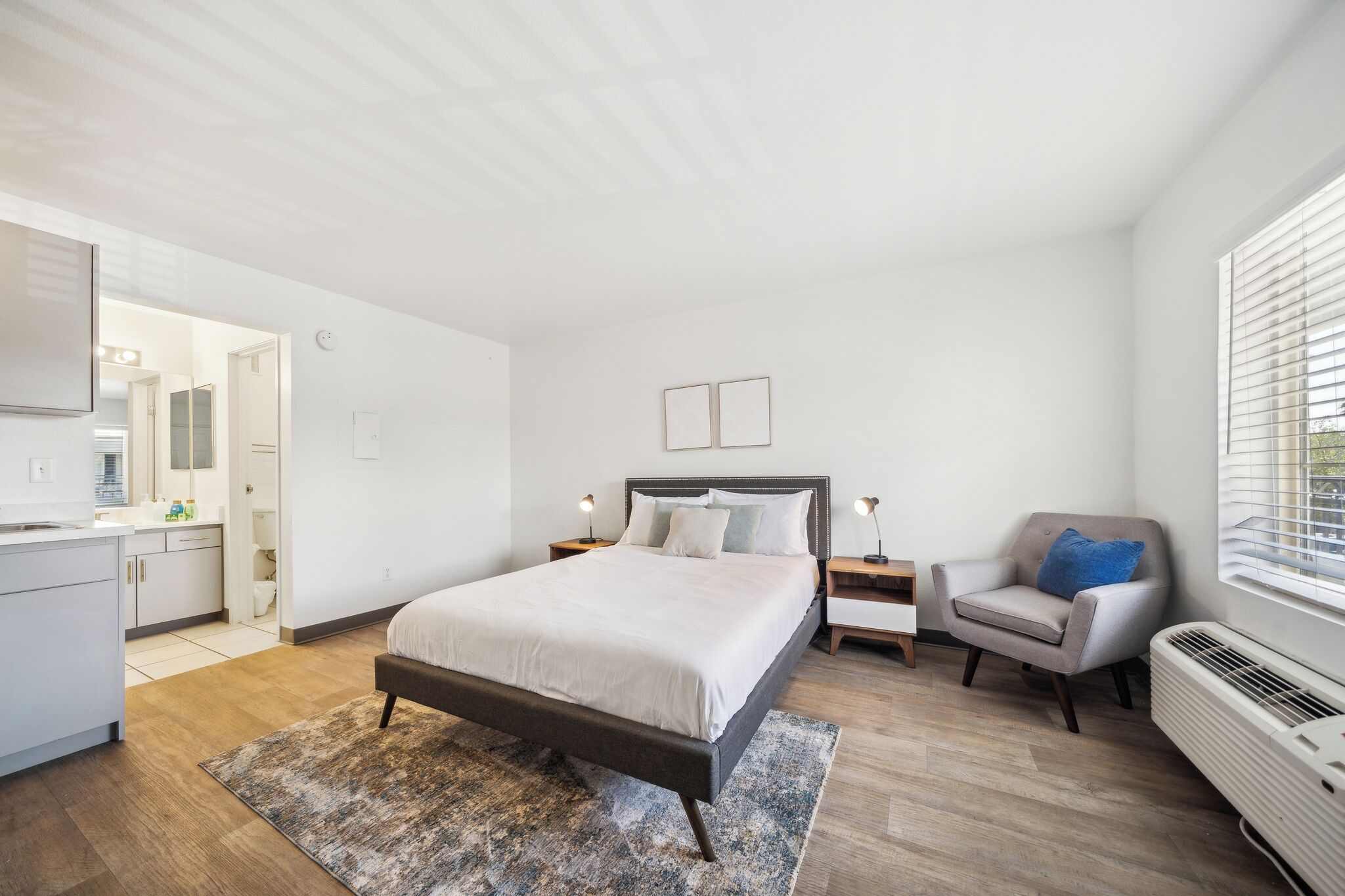 Desk, iron/ironing board, travel crib, free WiFi