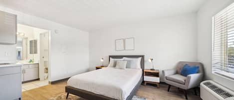 Desk, iron/ironing board, travel crib, free WiFi