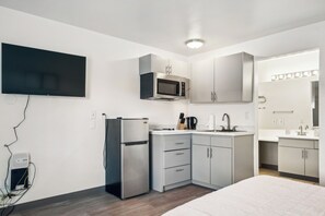 Desk, iron/ironing board, travel crib, free WiFi