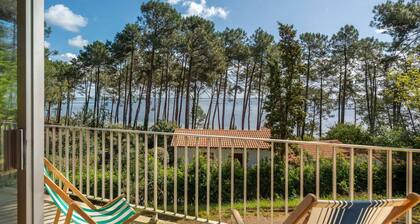 Family house 5 rooms for 14 pers, lake view in Biscarrosse