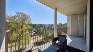 Luxury-Apartment, Balkon, Parkblick | Terrasse/Patio