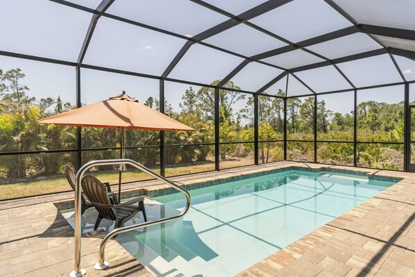 A heated pool