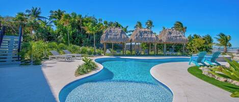 Outdoor pool, a heated pool