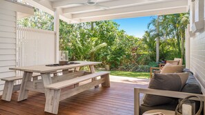 Outdoor dining - Allure, The beautiful surrounds and feel of Byron Bay enter with you the moment you arrive at Allure (Byron Bay)
