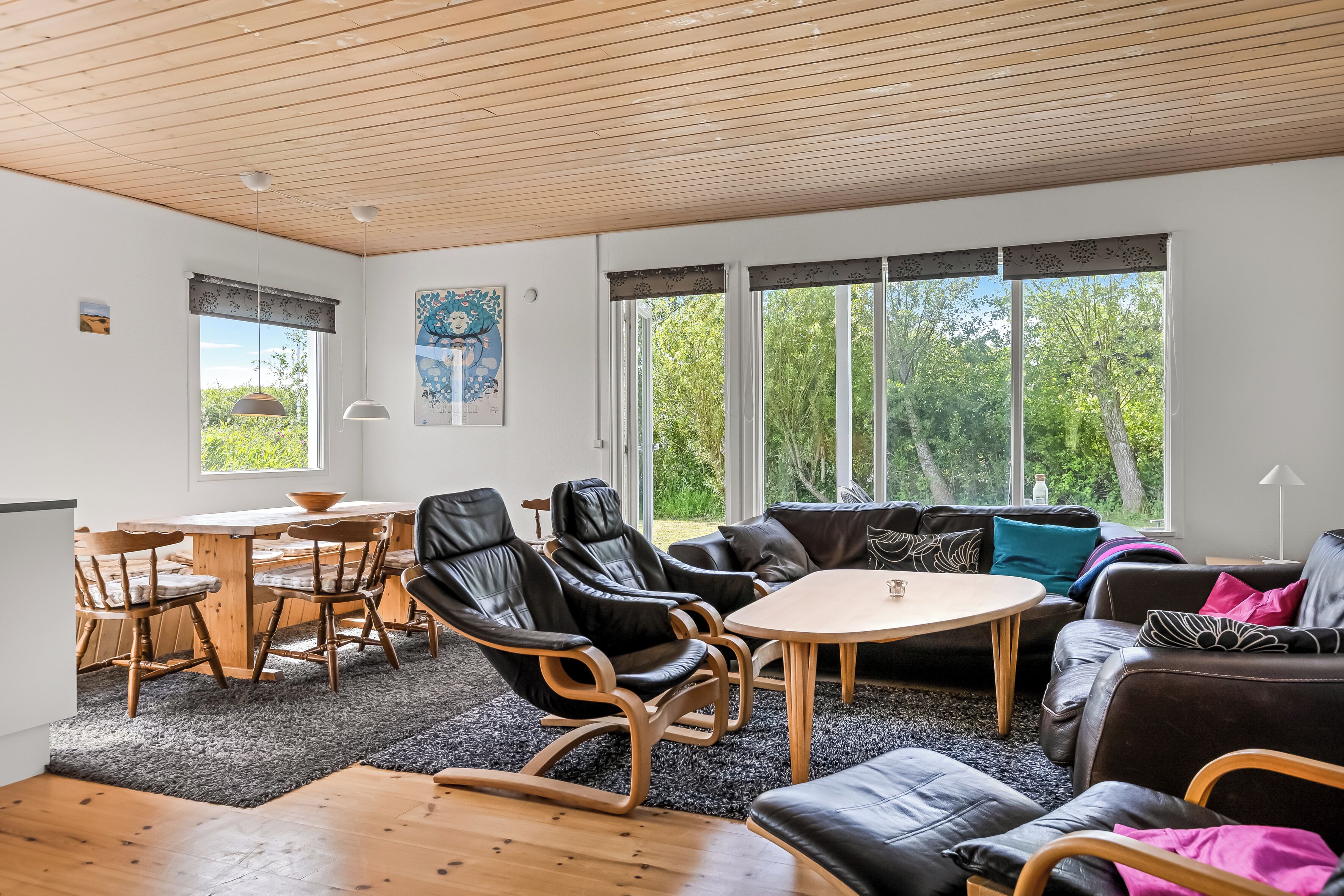 Smart TV, chimenea y libros 