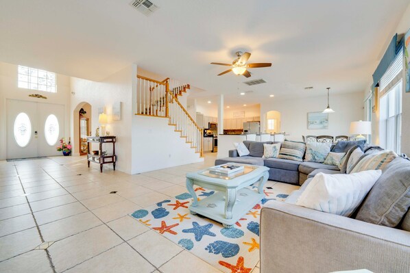 House (Multiple Bedrooms) | Interior - Game Room & Yard: Spacious Home in Davenport! (Davenport)