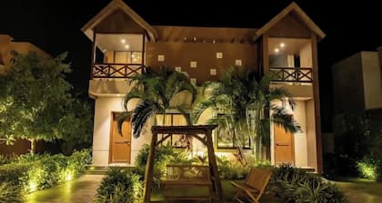 Furnished 3 BHK villa with infinity swimming pool, restaurant and game zone.