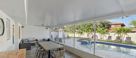 A heated pool