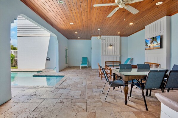 A heated pool
