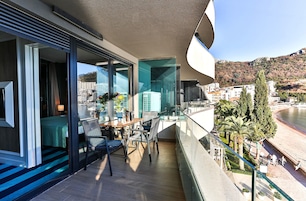 Suíte real, sacada, vista para o mar | Sacada