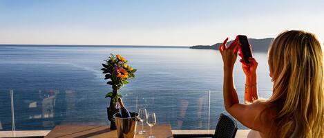 Royal Suite, Balcony, Sea View | Terrace/patio
