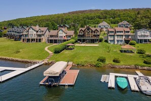 Exterior - New! Elegant Lakefront Lodge w/ Indoor Pool & Sauna (McHenry)