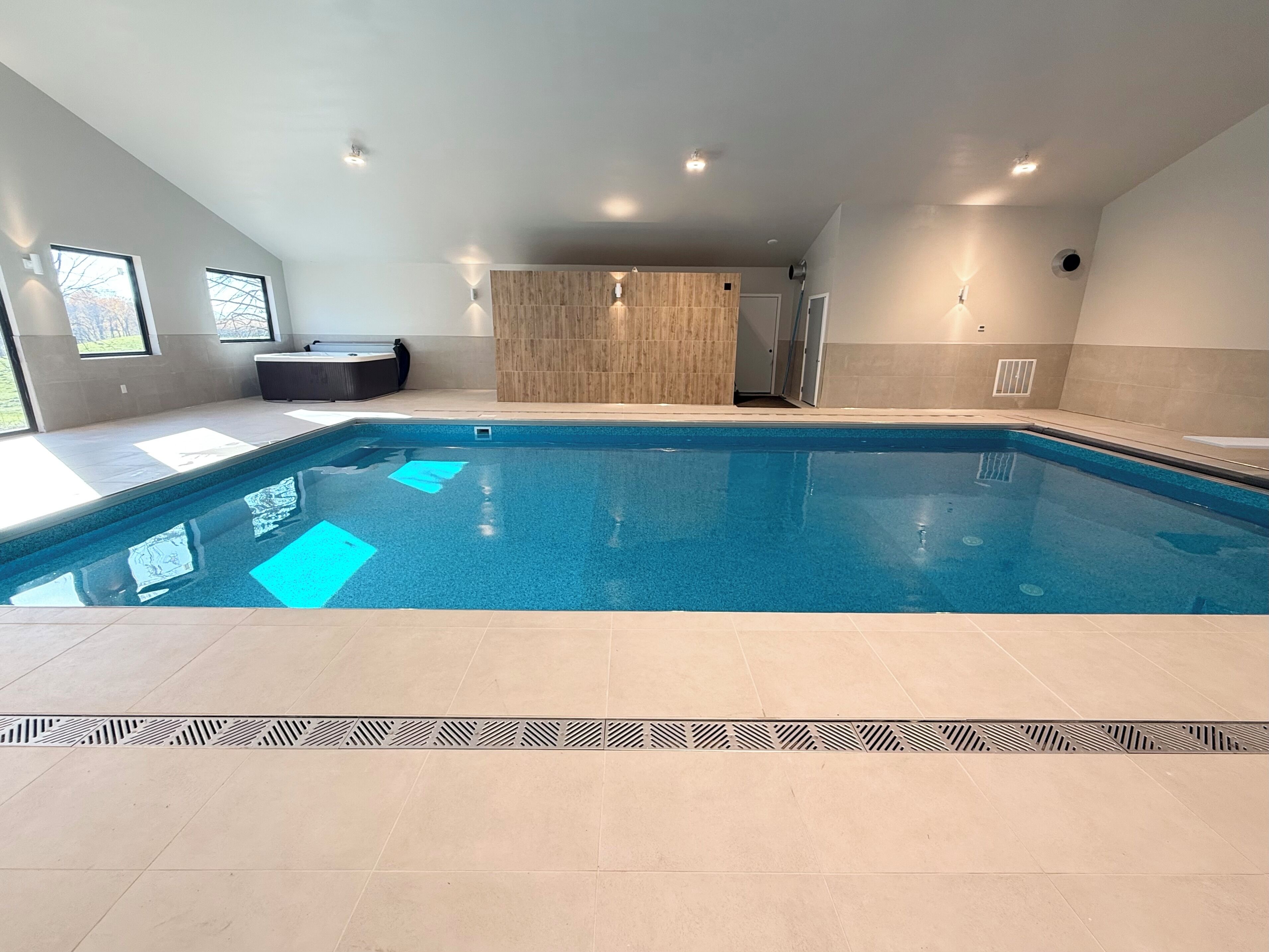 Indoor pool, a heated pool
