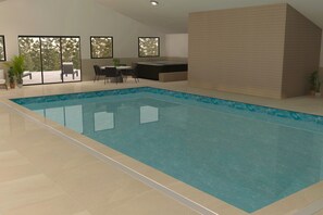 Indendørs pool, opvarmet pool