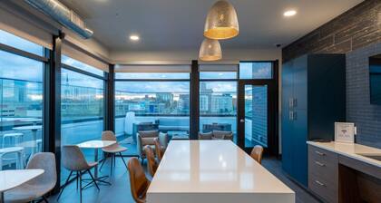 Modern Studio Apt with Skywalk to Fiserv, Rooftop, and Parking