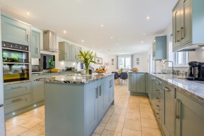 Microwave, oven, dishwasher, high chair