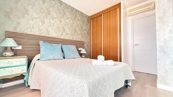 1 dormitorio, caja fuerte, wifi gratis y ropa de cama