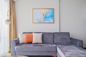 Family Apartment | Living area | LCD TV - Modern Furnished Apartments in Istanbul Basaksehir By Iradah Gayrimenkul (Istanbul)