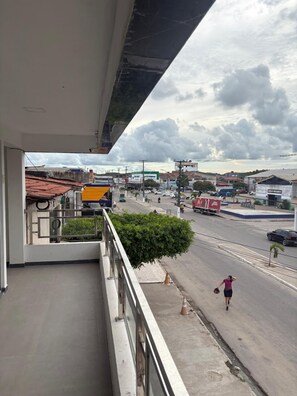Vue sur la campagne depuis l’hébergement