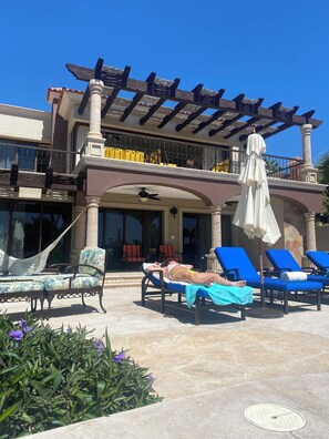 Luxury Villa, 3 Bedrooms, Private Pool, Sea View | Terrace/patio - Three BR Residence at Hacienda Encantada (Cabo San Lucas)