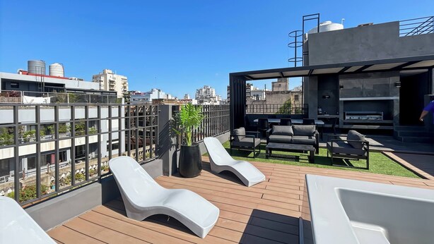 Leilighet, 1 soverom, røyk, balkong | Terrasse/patio