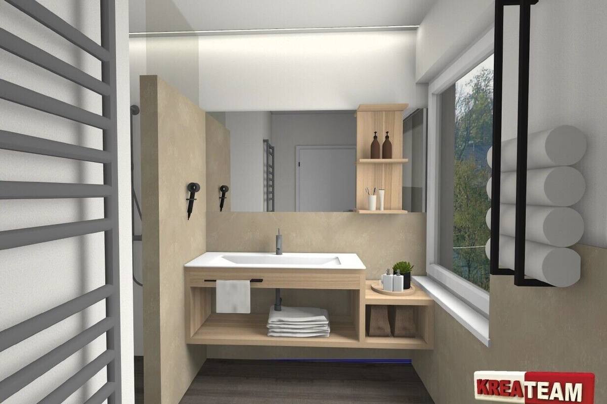 Deluxe-Suite | Badezimmer | Regendusche, umweltfreundliche Kosmetikartikel, Haartrockner, BademÀntel