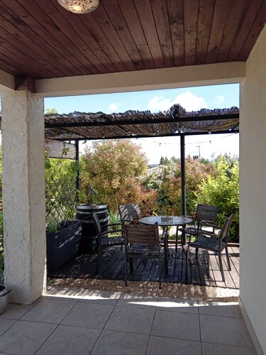 Vacation apartment for 2 pers. in Lagorce approx. 8km f. Vallon-Pont-d'Arc. Dogs allowed.