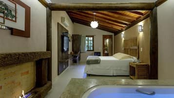 Chalé premium, varanda coberta, vista para o jardim | 1 quarto, Wi-Fi de cortesia