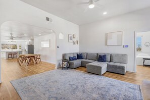 Living area - Private compound, offering three separate living spaces! multi families,groups (Desert Hot Springs)