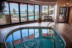 Outdoor pool, open 8:00 AM to 10:00 PM, pool umbrellas, sun loungers